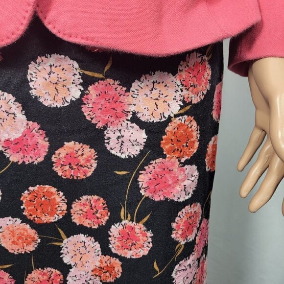 Talbots Women's Aberdeen Pink Blazer & Floral Skirt Suit Set Both Size 10 - Picture 9 of 16